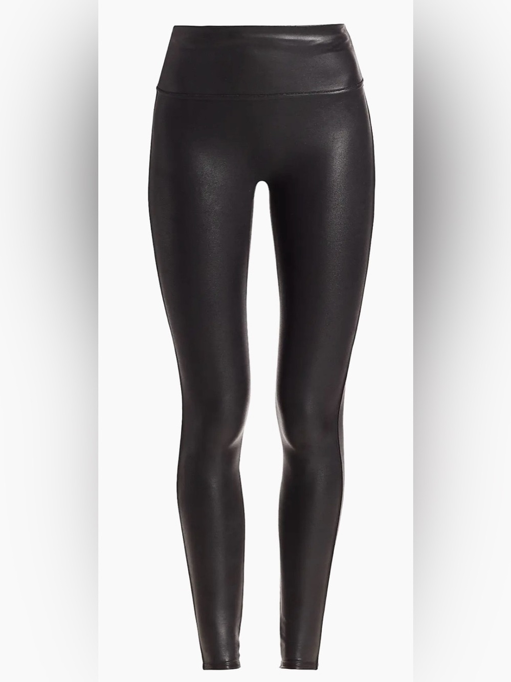SPANX High-Waisted Faux Leather Leggings | Size Large
